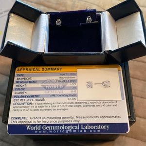 Diamond stud earrings